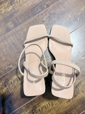 ALDO Blush Nude Square-Toe Strappy Sandals